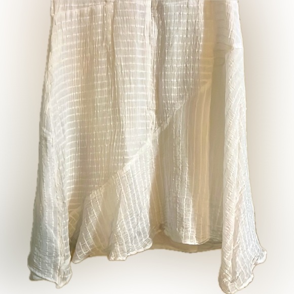 Dress Boutique Ruffles Esley Viscose Layers Cream Size M Beach Romantic Sheer - Picture 8 of 13